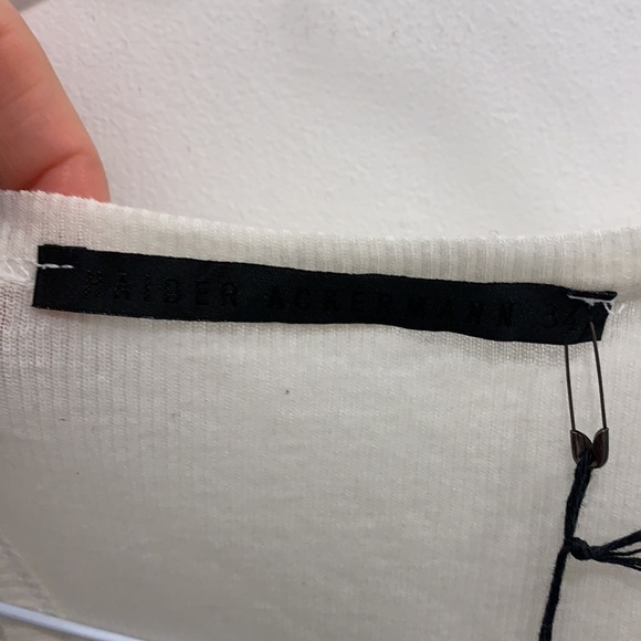 Haider Ackermann Racerback Ivory Tank Size 34/ US 2 - Picture 4 of 7